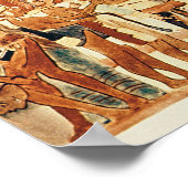 Kopie van een wandschilderij uit Bonampak Poster (Hoek)