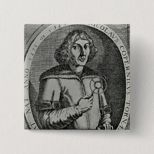 Kopie van een zelfportret vierkante button 5,1 cm (Voorkant)