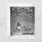 Kopie van Egyptisch schilderd reliëf dat Vist Briefkaart (Voorkant / Achterkant)