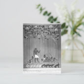 Kopie van Egyptisch schilderd reliëf dat Vist Briefkaart (Staand voorkant)