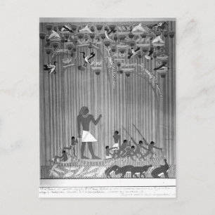 Kopie van Egyptisch schilderd reliëf dat Vist Briefkaart