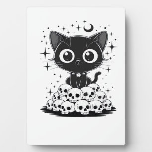Kopie van katten schedels griezelig schattige poes fotoplaat