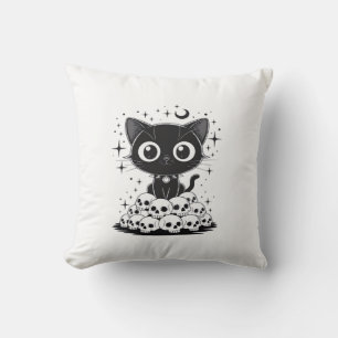 Kopie van katten schedels griezelig schattige poes kussen