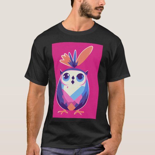 Kopie van leuke vogel kunst t-shirt (Voorkant)