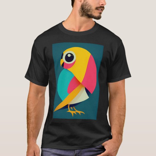 Kopie van leuke vogel kunst t-shirt (Voorkant)
