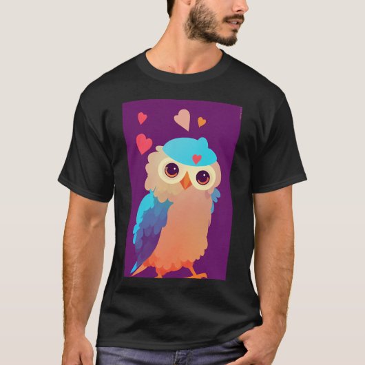 Kopie van leuke vogel kunst t-shirt (Voorkant)