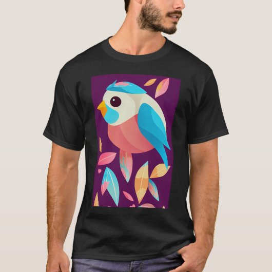 Kopie van leuke vogel kunst t-shirt (Voorkant)