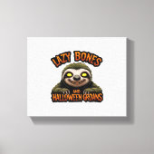 Kopie van Luie Botten en Halloween Groans - Creepy Canvas Afdruk (Voorkant)
