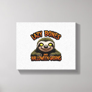 Kopie van Luie Botten en Halloween Groans - Creepy Canvas Afdruk