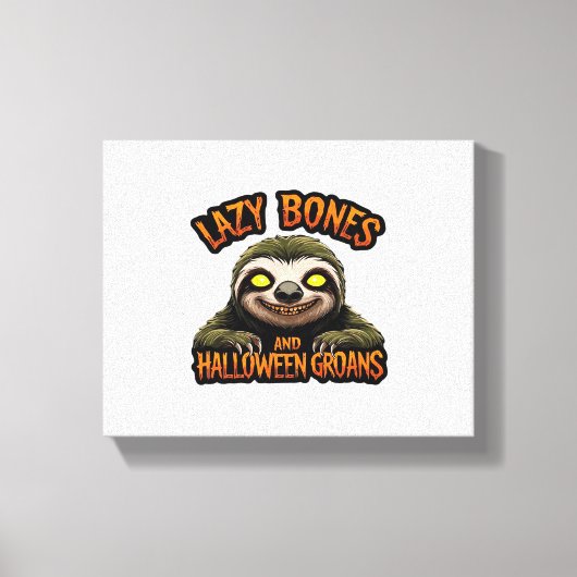 Kopie van Luie Botten en Halloween Groans - Creepy Canvas Afdruk (Voorkant)