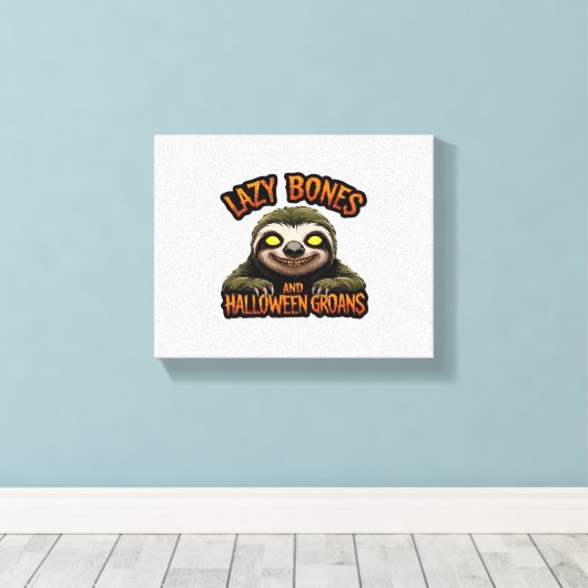 Kopie van Luie Botten en Halloween Groans - Creepy Canvas Afdruk (Insitu (Houten vloer))