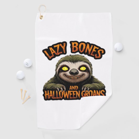 Kopie van Luie Botten en Halloween Groans - Creepy Golfhanddoek (Insitu)