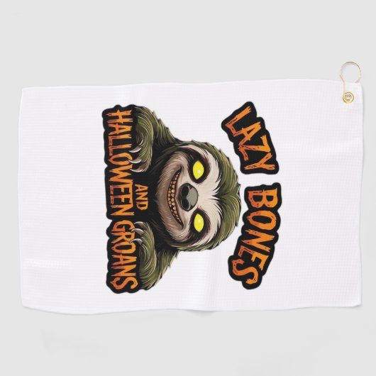 Kopie van Luie Botten en Halloween Groans - Creepy Golfhanddoek (Horizontaal)