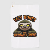Kopie van Luie Botten en Halloween Groans - Creepy Golfhanddoek (Voorkant)