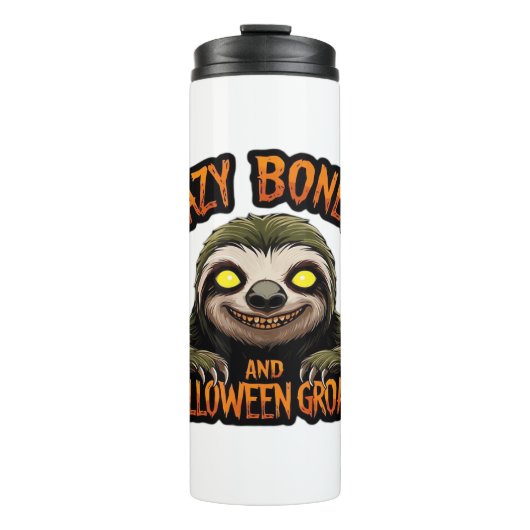 Kopie van Luie Botten en Halloween Groans - Creepy Thermosbeker (Voorkant)