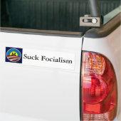Kopie van Obama-logo-712385, Suck Focialism Bumpersticker (Op Truck)