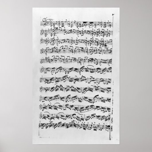 Kopie van 'Partita in D Minor for Violin' Poster (Voorkant)