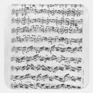 Kopie van 'Partita in D Minor for Violin' Vierkante Sticker
