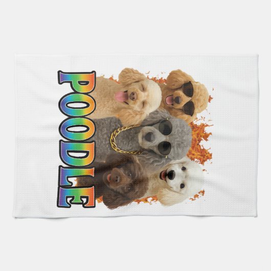 Kopie van Poodle Theedoek (Horizontaal)