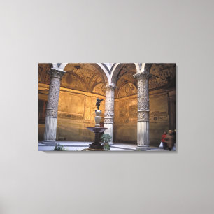 Kopie van Putto met dolfijn door Andrea del Canvas Afdruk