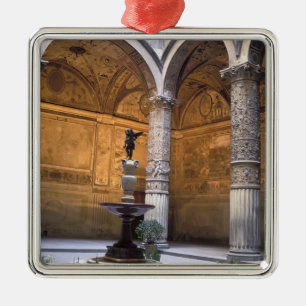 Kopie van Putto met Dolfijn door Andrea del Metalen Ornament