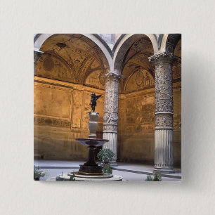 Kopie van Putto met Dolphin door Andrea del Vierkante Button 5,1 Cm