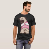 Kopie van Schattige Engel Mops T-shirt (Voorkant volledig)