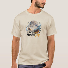 Kopieer Maan Vreugde Hemellichaam Planeet Grafisch T-shirt