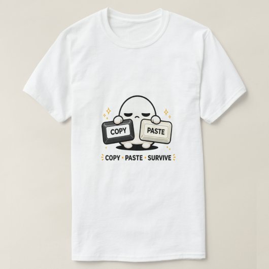 Kopieer Plak Overleef - Grappige Tech Codeerbaar S T-shirt (Design voorkant)