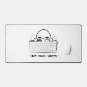 Kopieer Plak Overleef - Grappige Tech Codeerbare C Bureaumat (Keyboard & Muis)