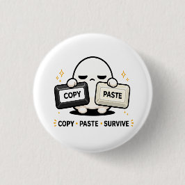 Kopieer Plak Overleef - Grappige Tech Codeerbare C Ronde Button 3,2 Cm
