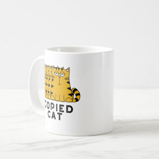 Kopieerd kat Funny Animal Pun Koffiemok (Voorkant links)