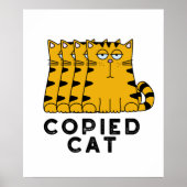 Kopieerd kat Funny Animal Pun Poster (Voorkant)