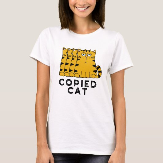 Kopieerd kat Funny Animal Pun T-shirt (Voorkant)