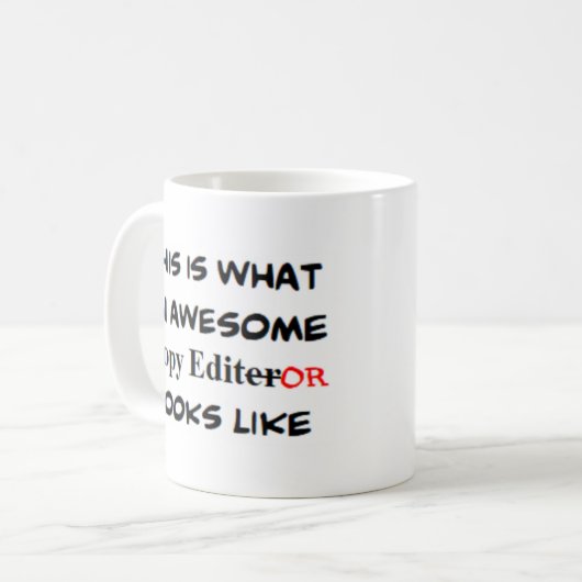 kopieereditor, geweldige koffiemok (Voorkant links)