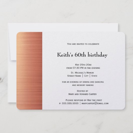 Kopieerstijl | partijuitnodiging kaart (Achterkant)