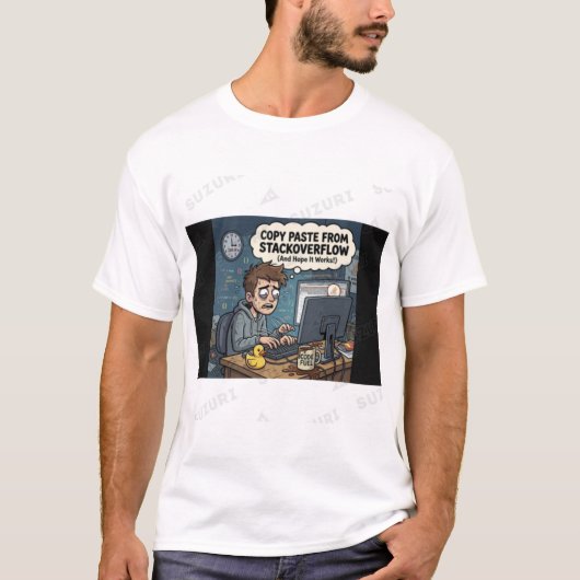 Kopiëren en plakken vanuit StackOverflow - Grappig T-shirt (Voorkant)