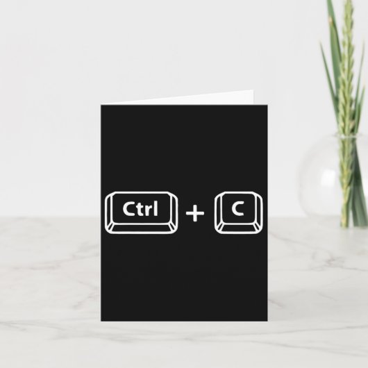 Kopiëren Plakken Ctrl C Ctrl V Dad Son Happy Fathe Kaart (Voorkant)