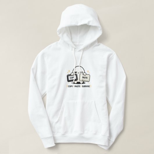 Kopiëren Plakken Overleven - Grappige Tech Codeerb Hoodie (Design voorkant)