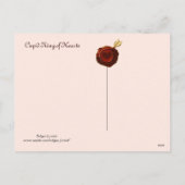 KOPIËREN VAN HARTEN, RODE Valentijnsdag VAN WAX Feestdagenkaart (Achterkant)