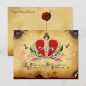 KOPIËREN VAN HARTEN, RODE Valentijnsdag VAN WAX Feestdagenkaart (Voorkant / Achterkant)