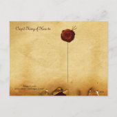 KOPIËREN VAN HARTEN, RODE Valentijnsdag VAN WAX Feestdagenkaart (Achterkant)