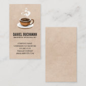 Kopje Borrelende Koffie Visitekaartje (Voorkant / Achterkant)