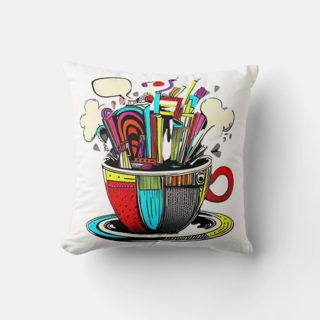 Kopje koffie Abstract Graphic Kussen (Voorkant)