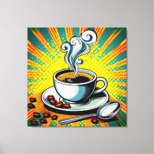 Kopje koffie canvas wandkunst afdruk
