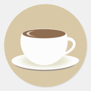 Kopje koffie envelop afdichting Sticker