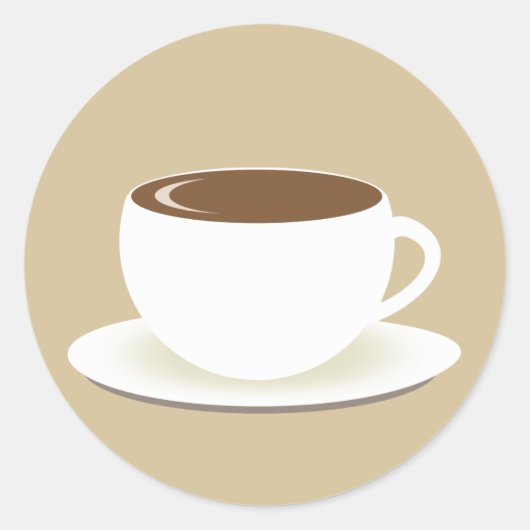 Kopje koffie envelop afdichting Sticker (Voorkant)