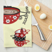 Kopje koffie gedeeld met vrienden keukenhanddoek (Quarter Fold)