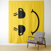 Kopje Koffie Glimlach Wandkleed (In situ)