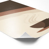 Kopje koffie in retro stijl foto afdruk (Hoek)